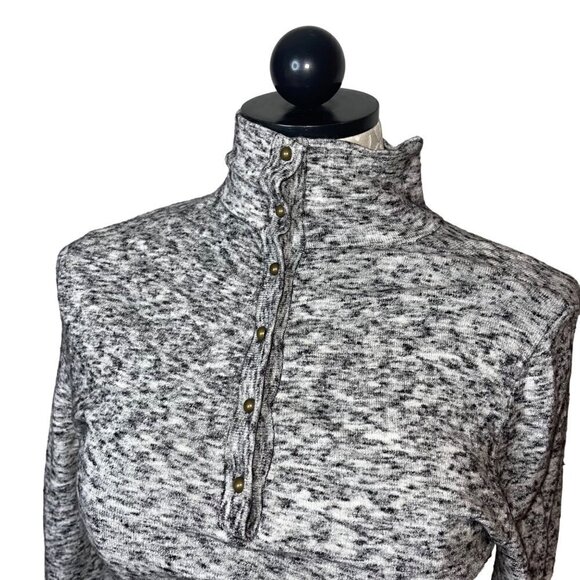 Margaret O Leary Womens Sweater Size S Gray Long Sleeve Mock Neck Cut Out Back - Picture 3 of 10